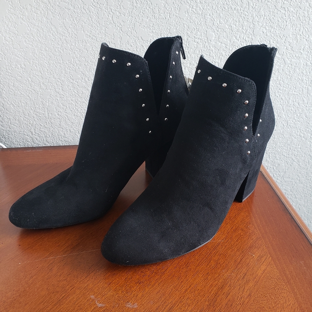 A New Day Black Suede Booties